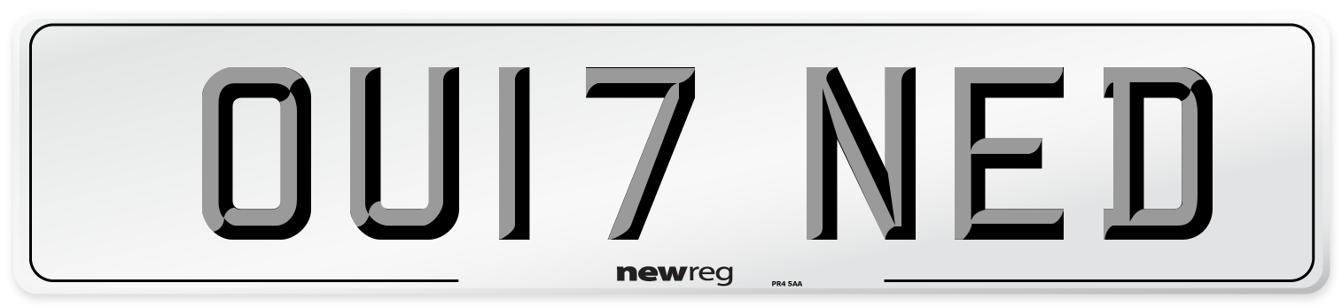 OU17 NED Number Plate from New Reg